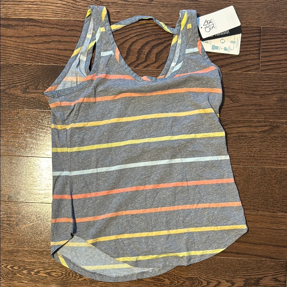 Chaser Striped Gray Tank Top